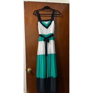 Banana republic x Milly maxi color block dress